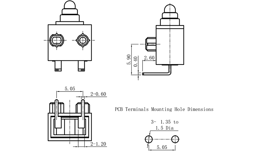 micro switch without lever